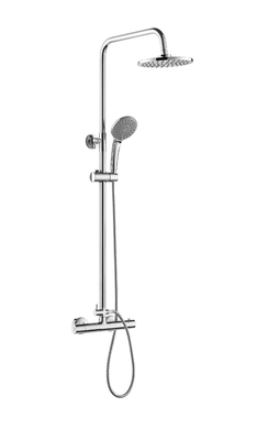 現代サーモスタットのシャワーのコラム セット 97cm-130cm の円形のシャワー・ヘッドの壁に取り付けられた