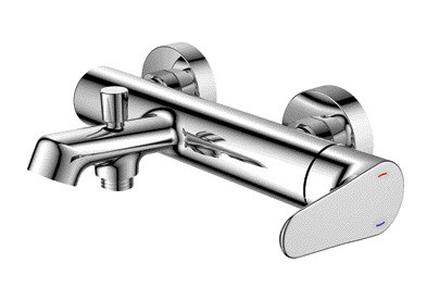 35mmの陶磁器のカートリッジ壁に取り付けられたBathの蛇口のChromeの単一のハンドル